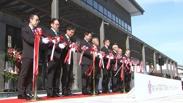 ビジネスや観光で訪れた人と地域の人との新たな交流の場として期待 岩手・北上市の駅東口の再開発事業が完了でオープニングセレモニー 