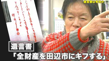 紀州のドンファンの「13億円超の巨額遺産」 行方にぎる『遺言書』めぐる裁判 遺言書は無効だとする親族の訴え棄却 一方の田辺市は「ホッとした」