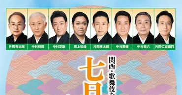 関西・歌舞伎を愛する会「七月大歌舞伎」に片岡仁左衛門、片岡秀太郎、中村歌六ら