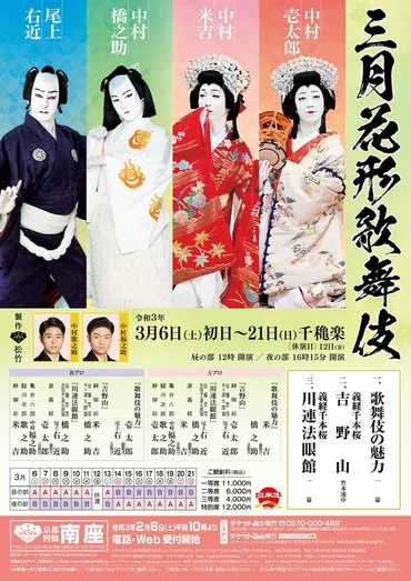 南座「三月花形歌舞伎」で壱太郎・右近・米吉・橋之助が「義経千本桜」に挑む