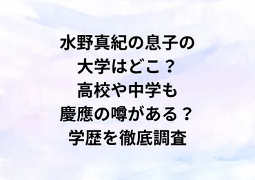 水野真紀の息子・後藤田晃平さんの教育と囲碁人生とは？（名門校、慶應義塾大学、家族愛）水野真紀の息子、後藤田晃平さんの学歴と囲碁の実力に迫る！