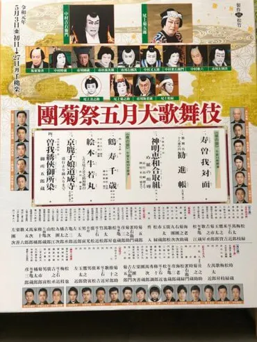 ５月も歌舞伎座へ行こう！團菊祭、尾上菊五郎・中村吉右衛門が見守る孫丑之助の襲名、海老蔵・菊之助・松緑の勧進帳と見どころいっぱい、演目・主な役者も紹介します  