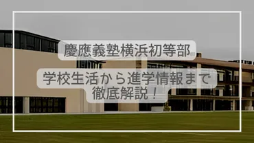 慶應義塾横浜初等部受験！倍率や学費、教育内容を徹底解説？未来を担う子供たちの学び舎〜慶應義塾横浜初等部