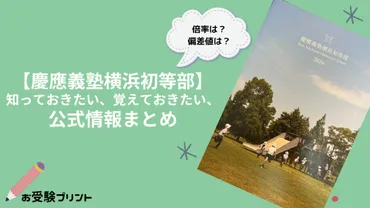 2026年版】慶應義塾横浜初等部編 受かる子・合格した子の徹底分析！偏差値や倍率、試験内容対策など：学校別対策シリーズ 
