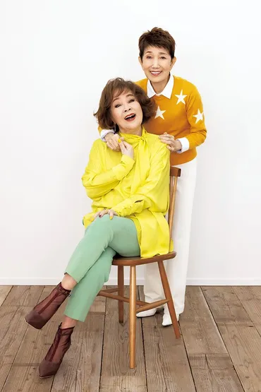 芳村真理×水前寺清子「夫を亡くして、離婚して。〈おひとりさま〉でも寂しくはない。別れが来ても悩まない、落ち込まない。元気の秘訣は〈何もやらない〉」旧友対談『夜のヒットスタジオ』舞台裏秘話も<前編>