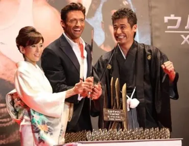 ヒューと川島なお美が゛鎧塚氏特製ケーキ゛でヒット祈願