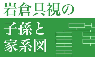 岩倉具視の子孫と家系図を解説！あの有名芸能人の加山雄三も？