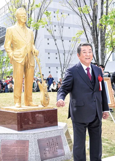 茅ヶ崎市加山雄三さんの銅像完成歳の誕生日に披露「幸せだなぁ」