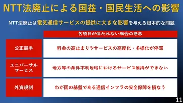 全文1/4】NTT法廃止は、単なる「通信会社間のいざこざ」ではなく国民の生活を揺るがす KDDI、ソフトバンクら4者が反対表明「オープンな議論を」