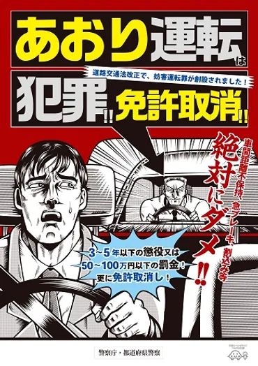 令和2年改正道路交通法「あおり運転は犯罪!! 免許取消!!」ポスター・リーフレットについて