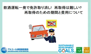飲酒運転による運転免許取消とは？再取得への道と安全運転の重要性(？)飲酒運転と免許取消に関する情報まとめ