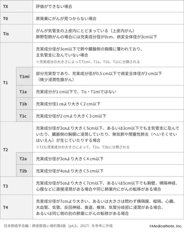 肺がんのTNM分類と組織型分類とは?〜がんの進行度合いや、治療方針を決めるときに使われる〜