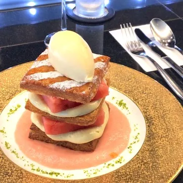 トシヨロイヅカのライブデザート初体験☆すいかのミルフィーユを一度は食べていただきたい！ 