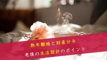 熟年離婚と財産分与について離婚後の生活設計を立てるためのポイント