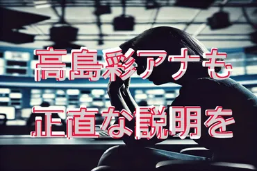 高島彩アナウンサーに何が？フジテレビ問題への提言、アナウンサー人生、結婚、出産、父との絆とは？(高島彩、フジテレビ、アナウンサー)高島彩アナの軌跡：フジテレビ、結婚、父・竜崎勝…