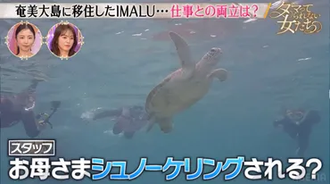 奄美大島に移住したIMALU、母・大竹しのぶとシュノーケリングを満喫「両親は元気すぎます」（ABEMA TIMES）