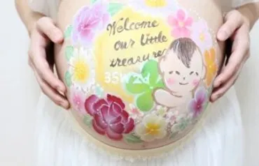 ベリーペイントでマタニティフォト。妊婦さんの新しい安産祈願のかたち