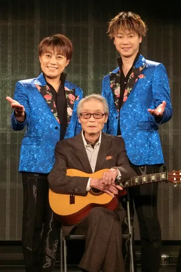 新曲「夜霧のセレナーデ」の発売記念イベント。はやぶさのヒカルとヤマトがムード歌謡の巨匠・鶴岡雅義と共演。来年3月には全国ツアーも！ 