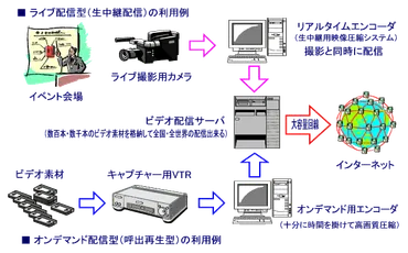 ライブ配信型とオンデマンド配信型のストリーミング