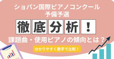 数字で見るショパコン予備予選】課題曲・使用ピアノの傾向を分析！ 