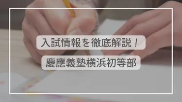 慶應義塾横浜初等部の入試情報を徹底解説！試験内容から対策方法まで！ 
