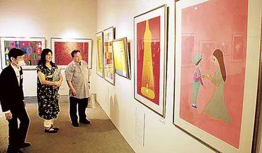 掛川のねむの木学園三島で絵画展宮城まり子さんによる人物評も